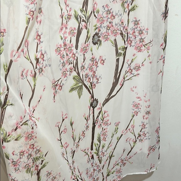 Cherry blossom Floral V-Neck Spaghetti Strap backless maxi dress - Picture 4 of 8